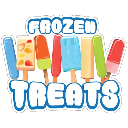 Signmission Frozen Treats Decal Concession Stand Food Truck Sticker, 12" x 4.5", D-DC-12 Frozen Treats19 D-DC-12 Frozen Treats19